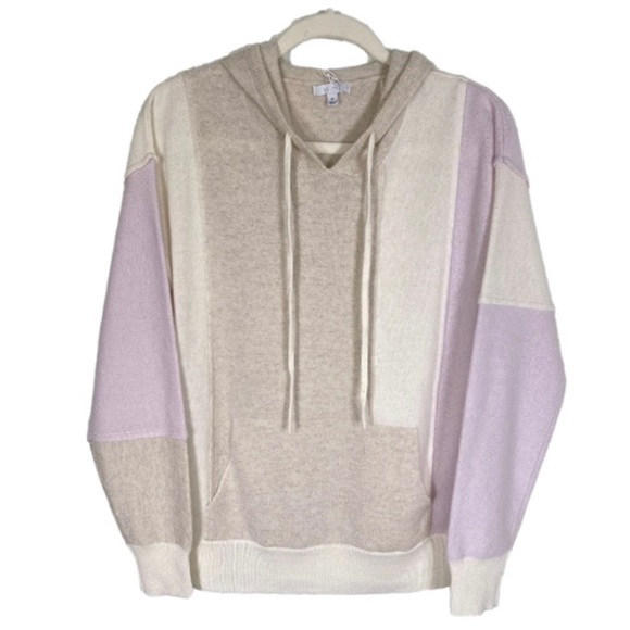 Johnny Was Tops - JOHNNY WAS CALME 100% Cashmere Patchwork Hoodie